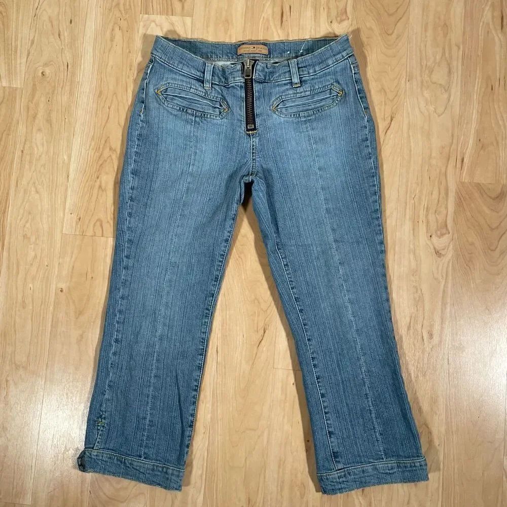 Tommy Hilfiger Sz 9 stretchy Capri blue denim jeans excellent condition